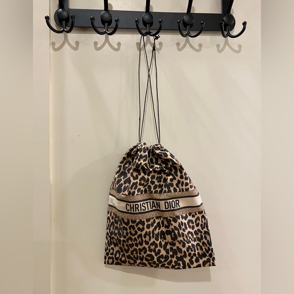 Dior Animal Print Drawstring Pouch
